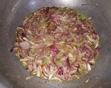 A picture of step 2 of Gobhi chicken.