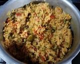 A picture of step 6 of Tomato peas pulao.