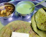 बथुआ आलू का पराठा और रायता रेसिपी चरण 3 फोटो