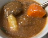 Hình bước làm 4 của món Bò hầm pate tiêu xanh