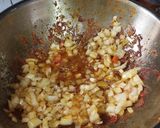A picture of step 2 of Lasaniya batata, kathiyawad special.