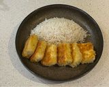 A picture of step 8 of Japanese tofu katsu curry.