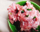 Hình bước làm 1 của món Hoành thánh hấp