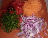 A picture of step 3 of Fried Spaghetti with Sausage.