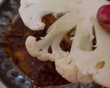 A picture of step 1 of Grilled Cauliflower with Hummus and Chimichurri.
