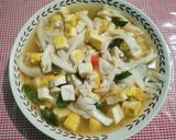 Foto langkah ke 5 dari resep Tumis Jamur Tiram Tahu Kuning.