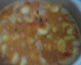 A picture of step 7 of Matoke/bananas with potatoes and avocado.