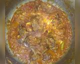 A picture of step 3 of Punjabi Karela gosht.