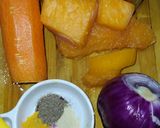 صورة لخطوة 1 من وصفة حساء الكابويا(اليقطين) و العدس الاحمر 😋🥕