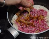 A picture of step 9 of Sumac-beetroo rice with meatballs.