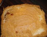 A picture of step 2 of PBC peanut,banana, chocolate SANDWICH.