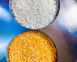 A picture of step 1 of One-Pot Khichdi.