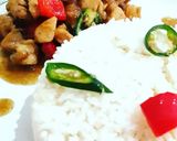 Foto langkah ke 6 dari resep Nasi Ayam Cah Cabai Hijau.
