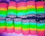 Foto langkah ke 9 dari resep Rainbow cake.