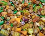 A picture of step 6 of Jackfruit seed mixed veg sabzi.