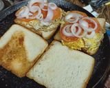 A picture of step 4 of Half fry sandwich.