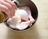 A picture of step 2 of Chicken Hip with Hot Sauce in the Oven.