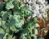 A picture of step 3 of Broccoli and Cauliflower Soup.
