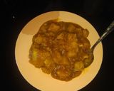 A picture of step 1 of Yam & sweet potatoes porrige.