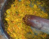 A picture of step 3 of Bitterleaf soup.