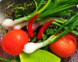 Hình bước làm 1 của món Riêu tép biển (tép săm)
