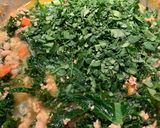 A picture of step 6 of White Bean Soup with Turkey, Kale, and Lemon.
