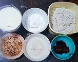 Foto langkah ke 1 dari resep Sütlaç (Puding Nasi buah Naga topping Almond).