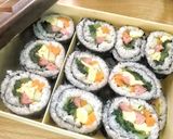 Hình bước làm 5 của món Kimbap Hàn Quốc đơn giản