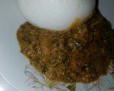 A picture of step 4 of Tuwon shinkafa and miyan yakuwa.