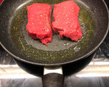 A picture of step 4 of Steak with brocolli mash and parsnip/carrot fries.