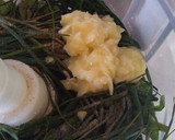 Foto del paso 1 de la receta: Tallarines con pesto de albahaca, ciboulette y ajo a mortero