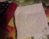 A picture of step 1 of Bread pin wheel sandwich.