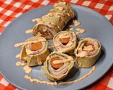Magyaros "palacsinta szusi" recept fázis 6 fotója
