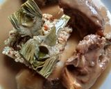 Foto del paso 2 de la receta: Collares de ternasco guisados con alcachofas y arroz salvaje