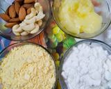 A picture of step 1 of Besan Modak.