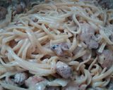 Foto langkah ke 4 dari resep Baked chicken fettuccine aglio e olio.