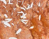 A picture of step 5 of Moong Dal Halwa.