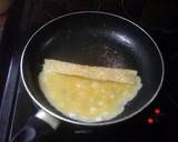 A picture of step 3 of Tamago-yaki omlette 卵焼き.