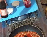 A picture of step 1 of Red & Hot sauce pasta.
