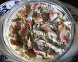 A picture of step 1 of California Farm Hot Crab Roll.