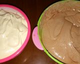 Foto langkah ke 4 dari resep Bolu Kukus Coklat Vanilla.