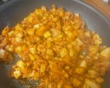 A picture of step 3 of Chorizo w/Papas.