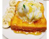 รูปขั้นตอนการทำที่ 8 ของ 🥞ฮันนี่โทสต์ไอศกรีมกะทิ - Honey Toast coconut milk ice cream🍯