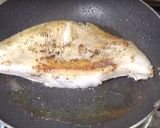 A picture of step 4 of Skate wing with a brown butter and caper sauce.