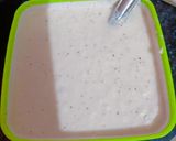 A picture of step 4 of Idli sambhar with coconut chutney.