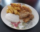 Fokhagymás sertésszűz, sült krumplival, karamellizált hagymával recept fázis 7 fotója