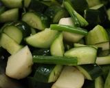 A picture of step 1 of Cucumber Kimchi.