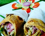 A picture of step 18 of Chinese Egg noodles kathi roll.