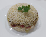 Foto del paso 3 de la receta: Timbal de arroz blanco con champiñones y jamón