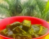A picture of step 9 of Palak Paneer.